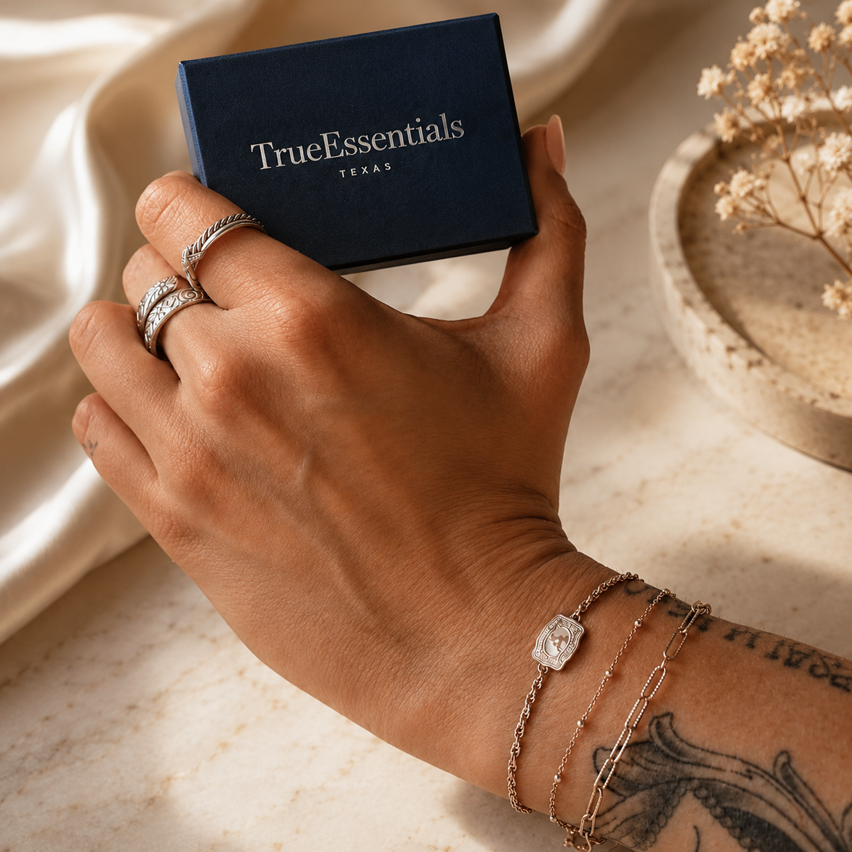 Mini Belt Buckle Initial Bracelet