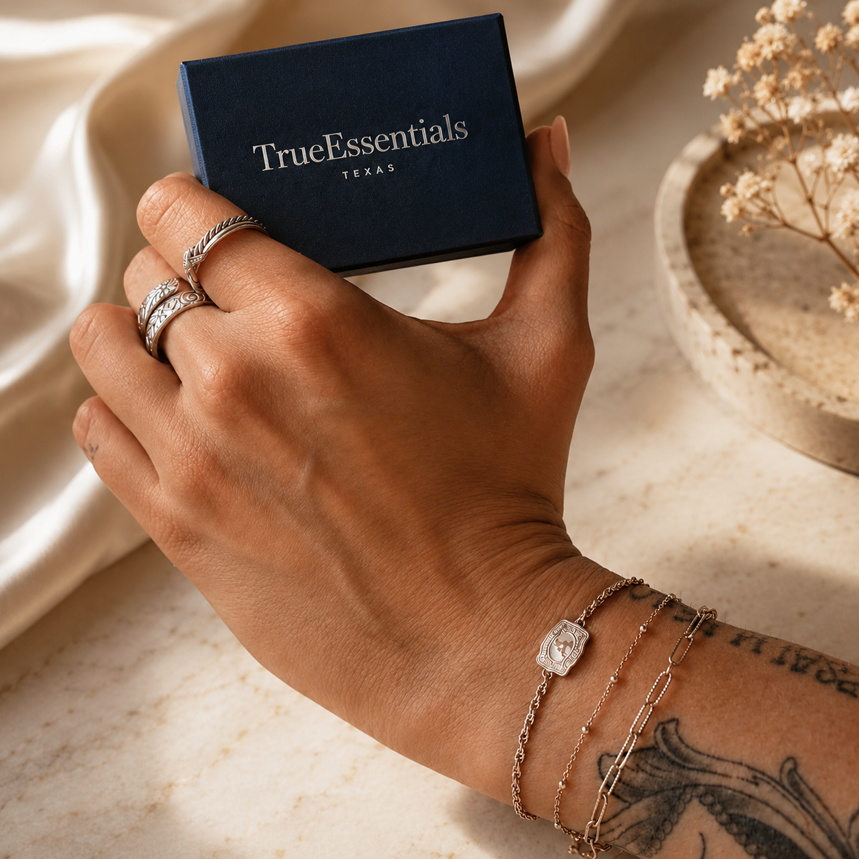 Mini Belt Buckle Initial Bracelet