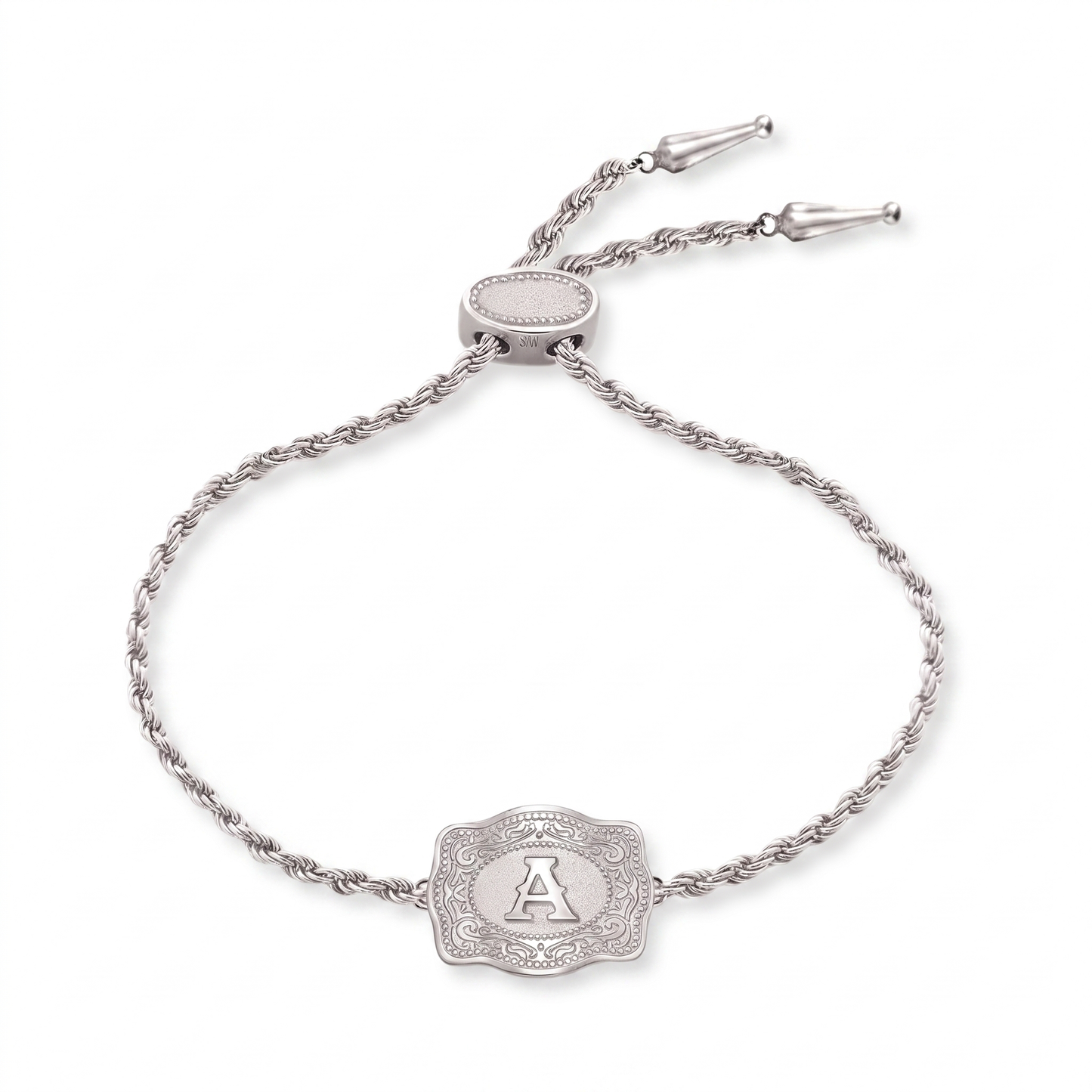 Mini Belt Buckle Initial Bracelet