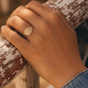 Mini Belt Buckle Initial Ring